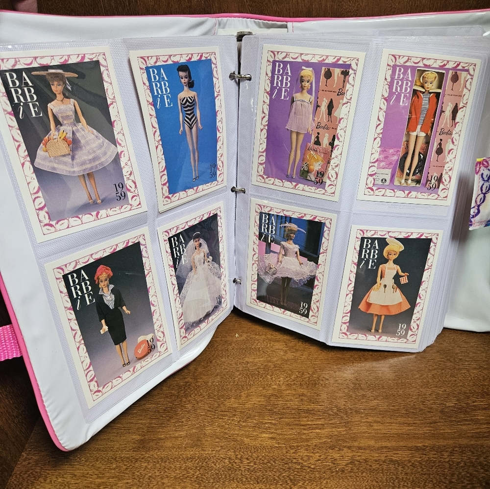 1990 Barbie Trading Cards Deluxe First Edition Set with Binder